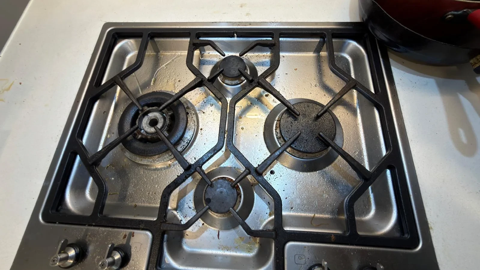 Stovetop before cleaning